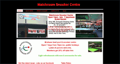 Desktop Screenshot of matchroomsnookercentre.com